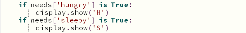code snippet, highlighting outputs